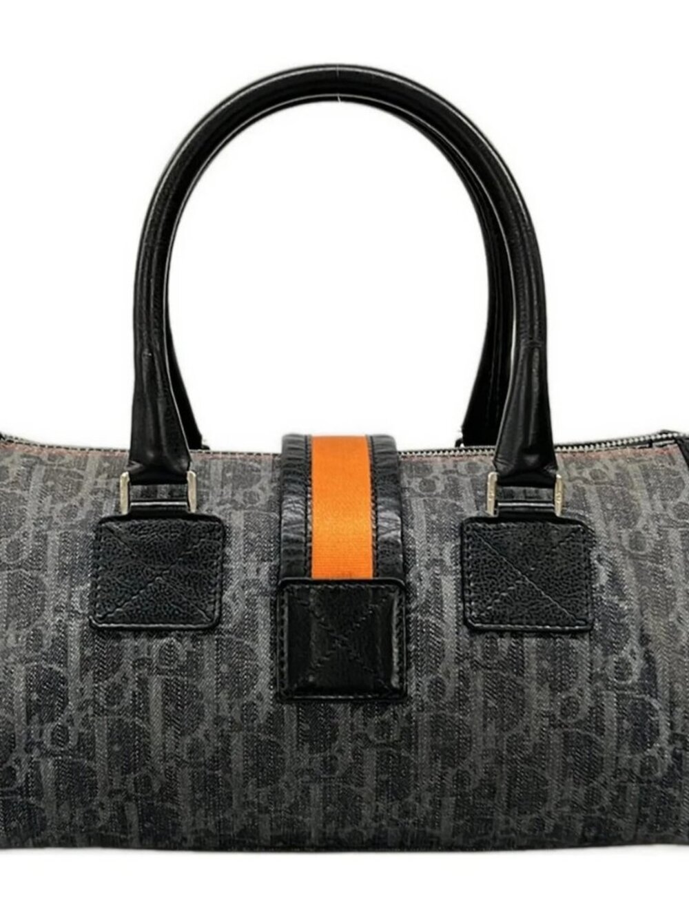 DIOR/ChristianDior Flight/Trotter Navy Black Orange Denim Jacquard Leather - Picture 3 of 15